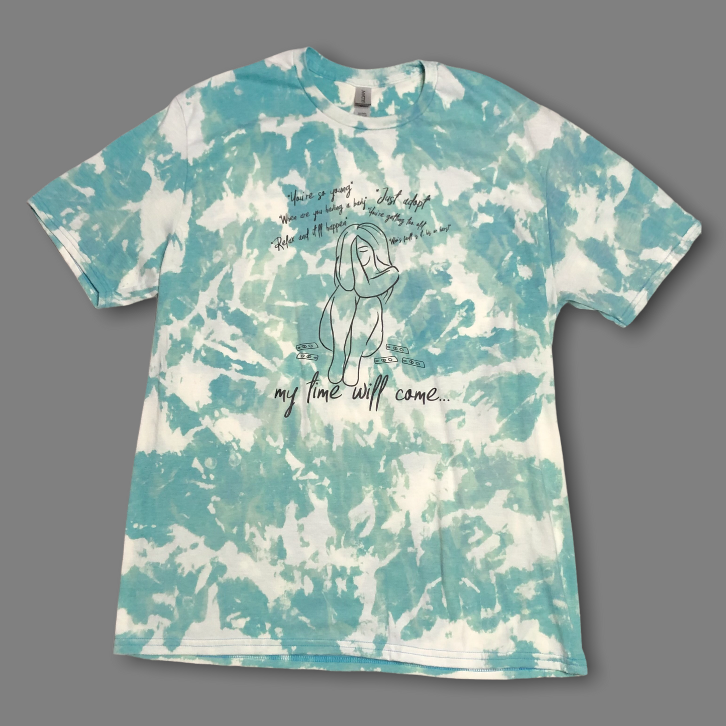 My Time Will Come Blue Bleached Shirt