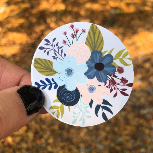 Floral Circle Sticker
