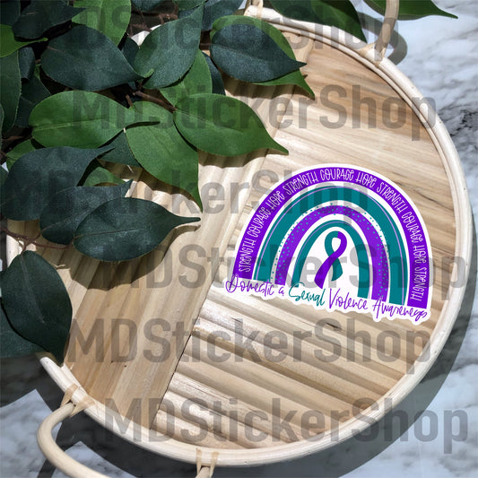 Domestic & Sexual Violence Awareness Rainbow Vinyl Sticker