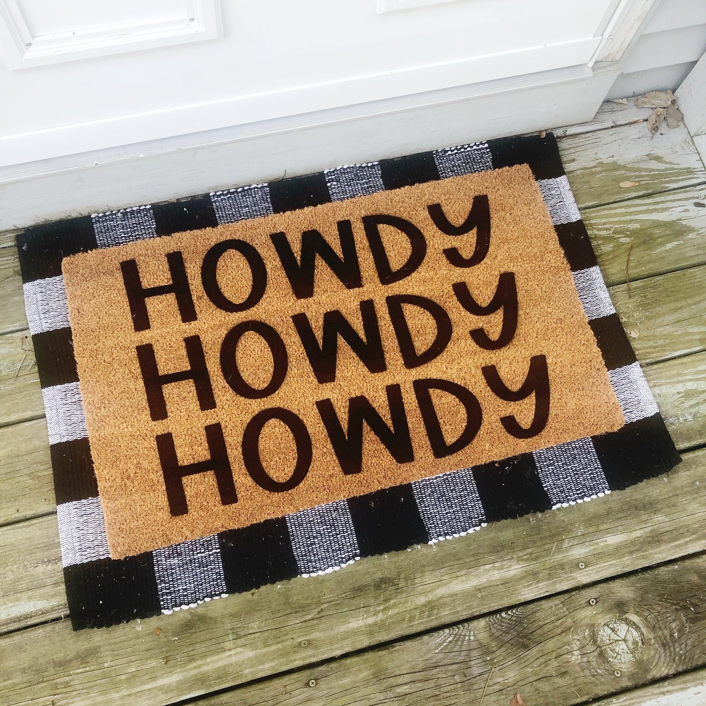 Howdy x3 Doormat 18x30
