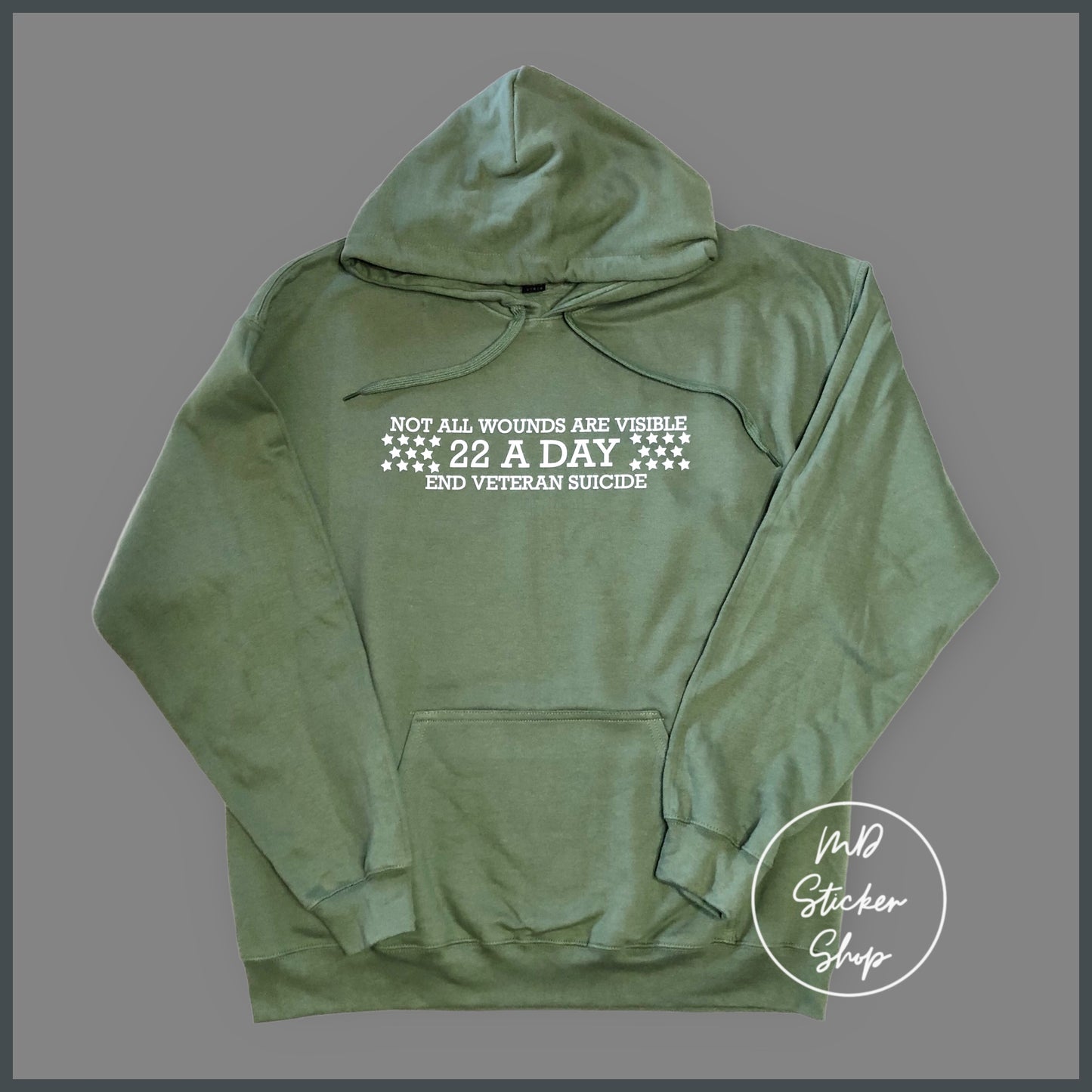 Veteran Suicide Awareness Military Green Hoodie, Sweatshirt
