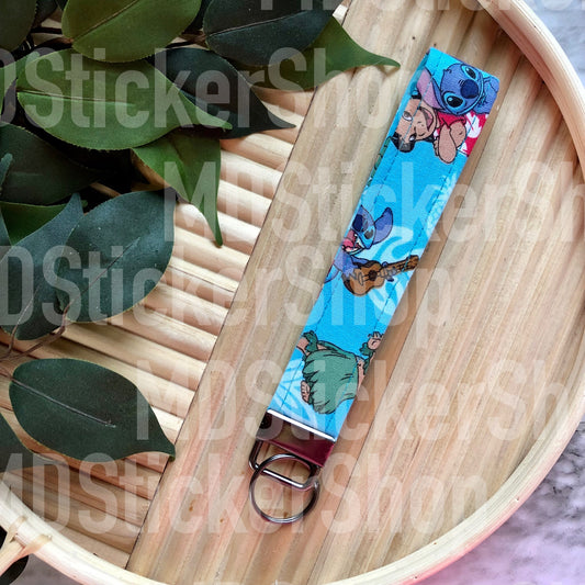 Lilo Hula Print Fabric Keychain