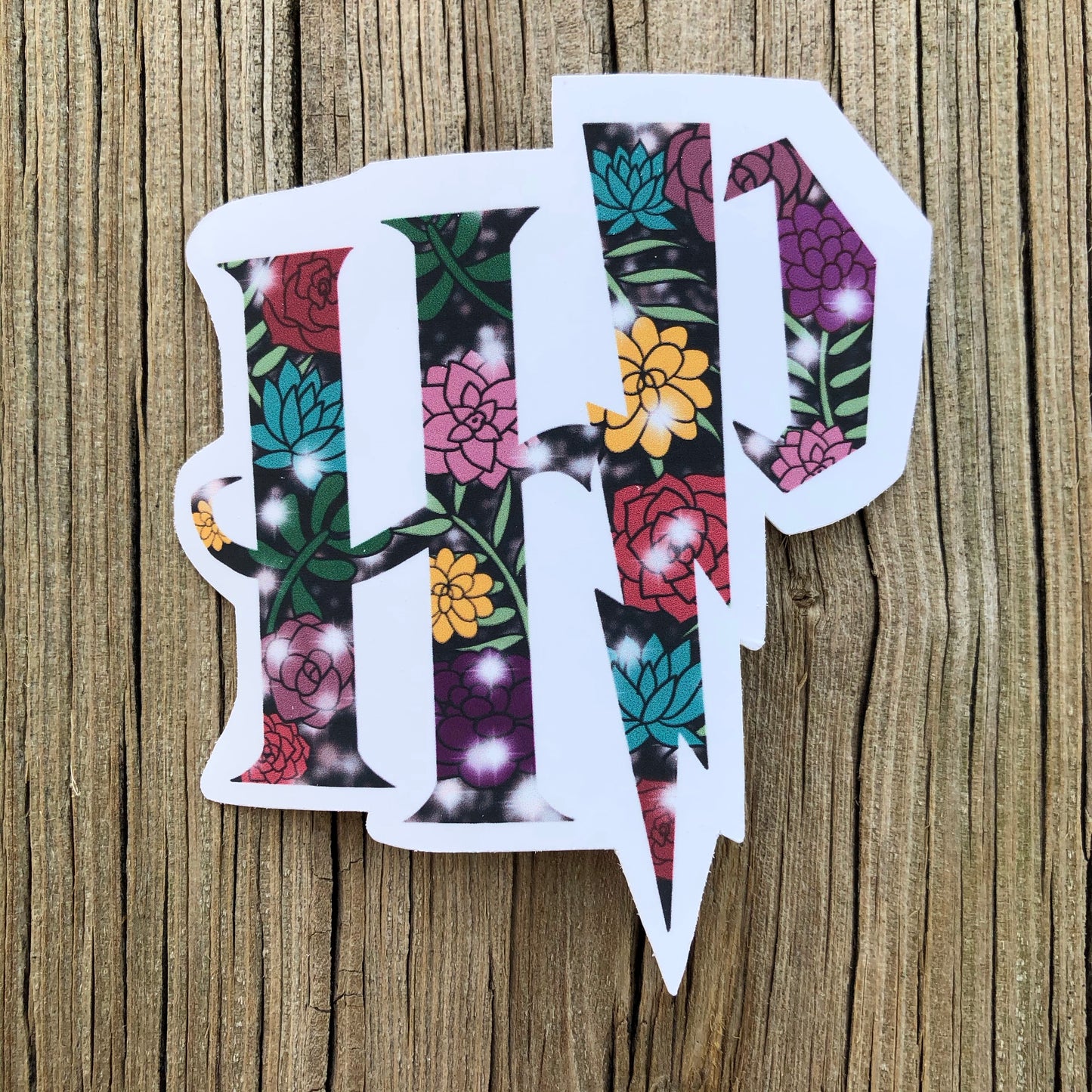 Harry Potter HP Floral Bling Sticker
