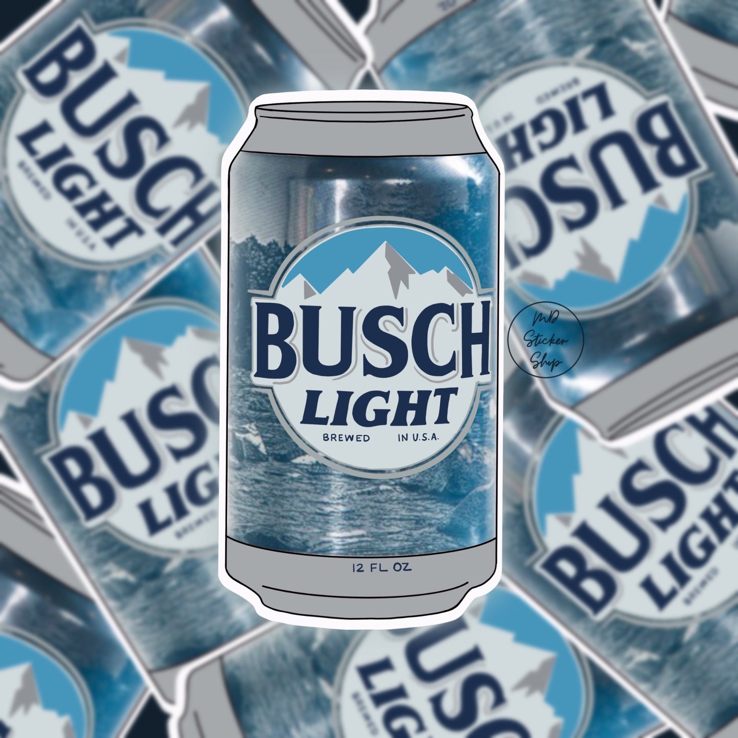 Busch Light Beer Can Sticker