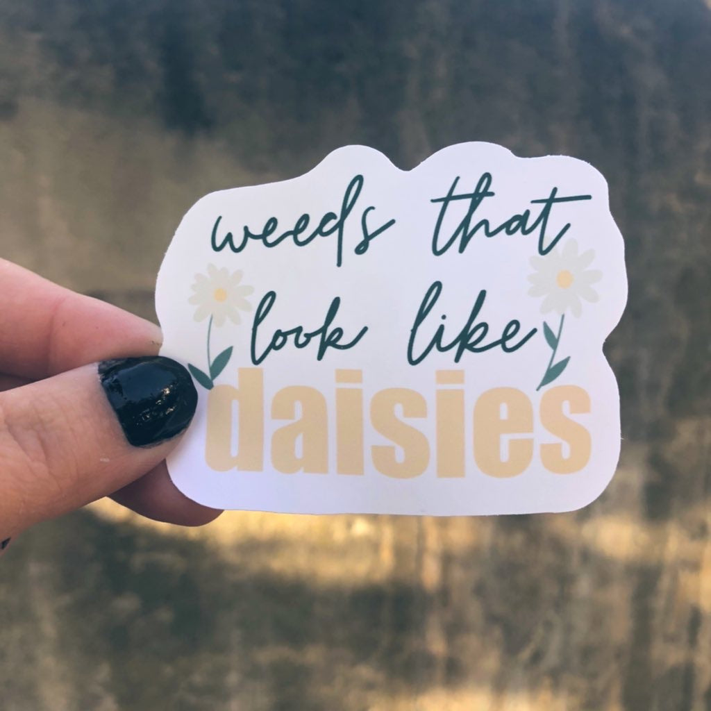 Jordan Davis Almost Maybes "Weeds That Look Like Daisies" Lyrics Sticker