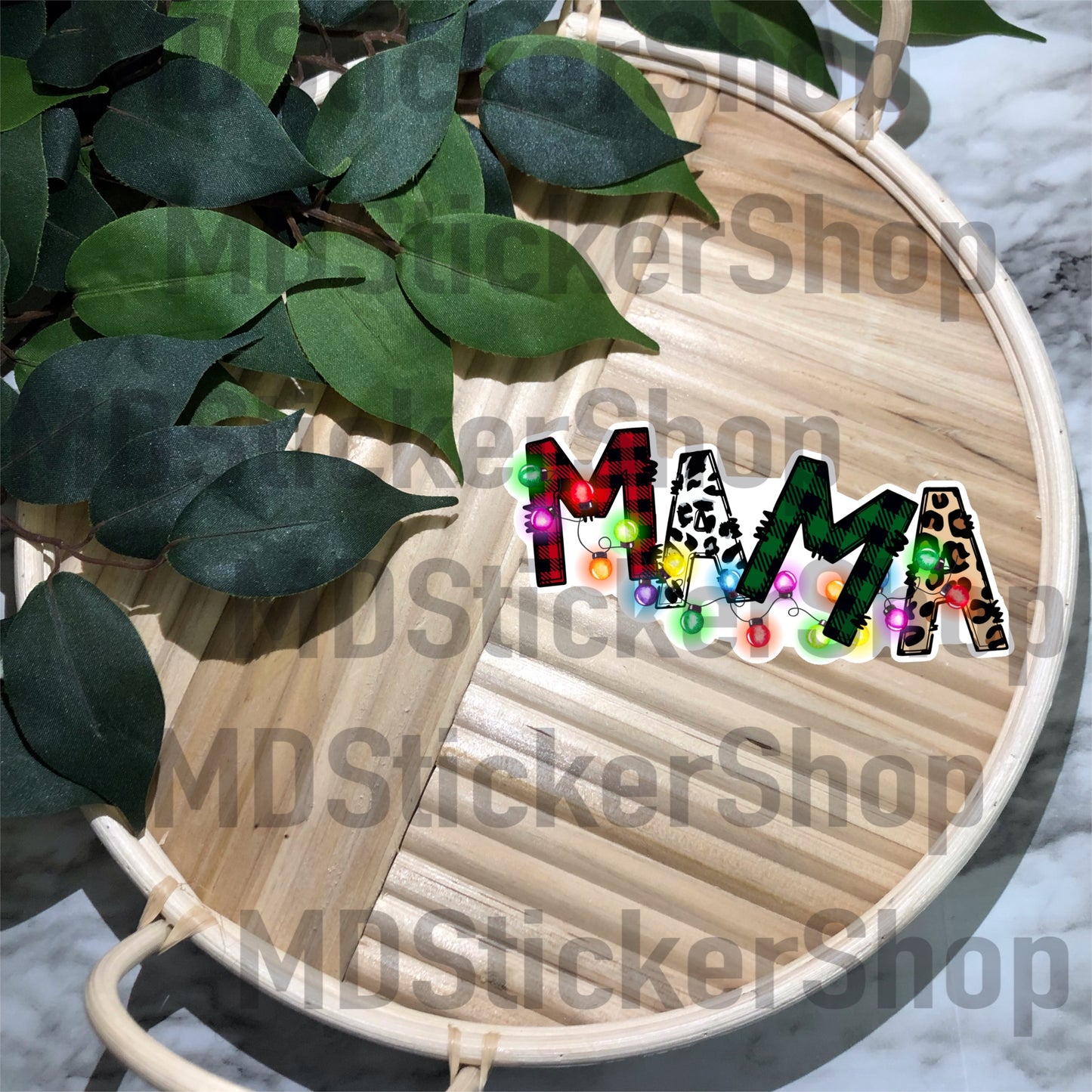 Mama Holiday Vinyl Sticker