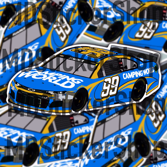 Daniel Suarez #99 NASCAR Cup Driver Camping World Car Vinyl Sticker