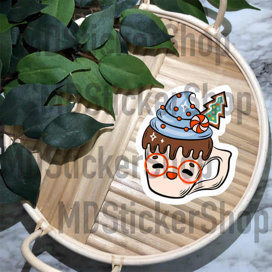 Christmas Cocoa Mug Vinyl Sticker