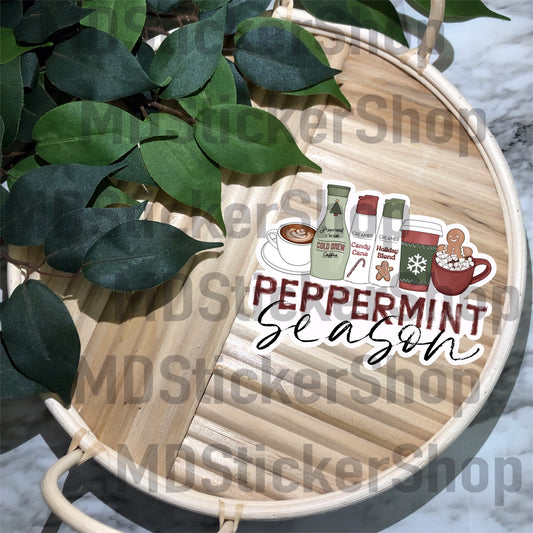 Peppermint Season Vinyl Sticker