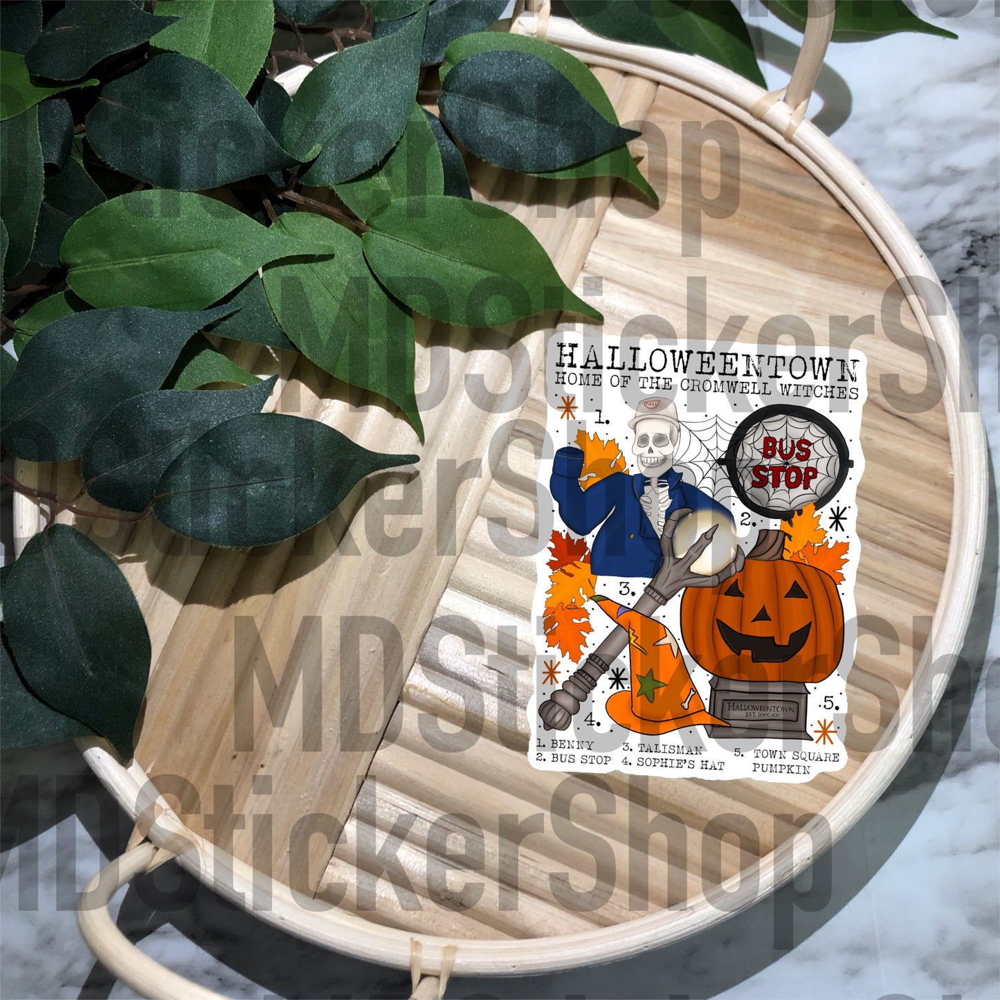 Halloweentown Chart Vinyl Sticker