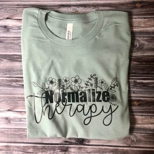 Normalize Therapy/Floral Design Shirt