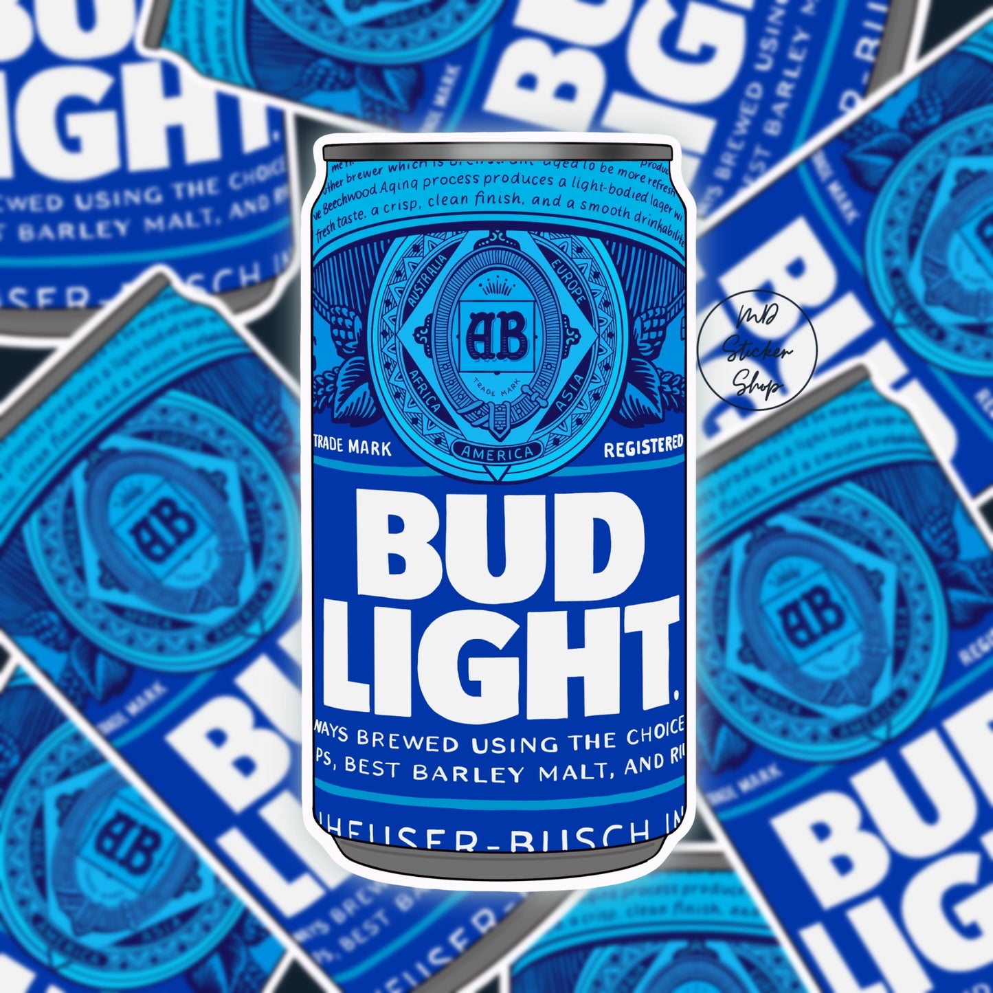 Bud Light Beer Can Sticker