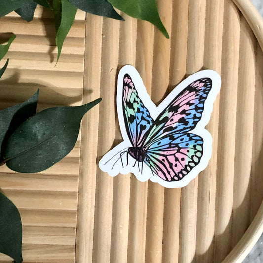 Pastel Butterfly Vinyl Sticker.