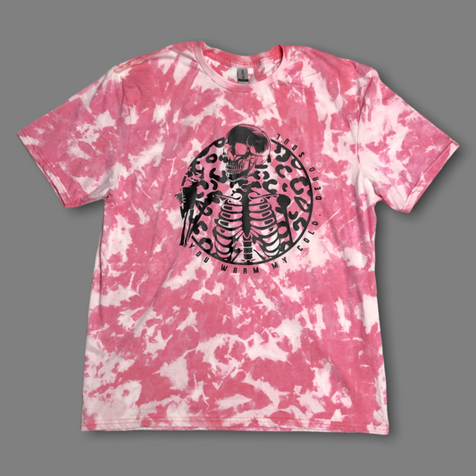 “You Warm My Cold Dead Soul” Pink Bleached Shirt