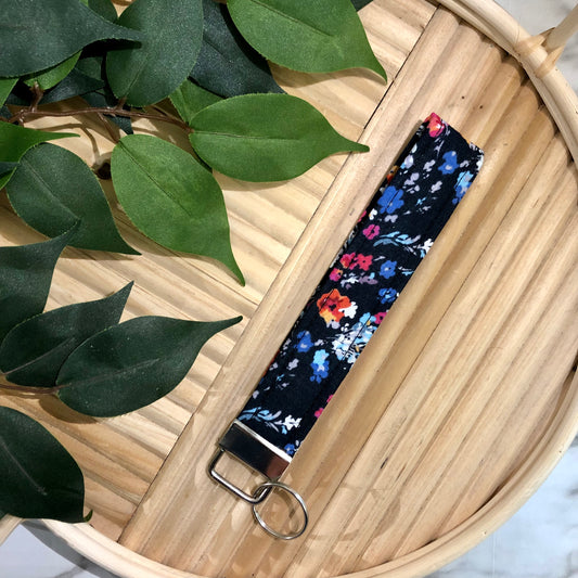 Garden Flag Print Fabric Keychain, Key Fob