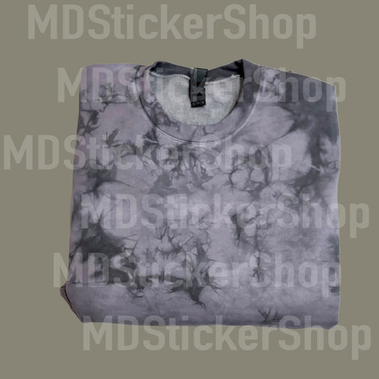Black Tie Dye Blank Crewneck Sweatshirt