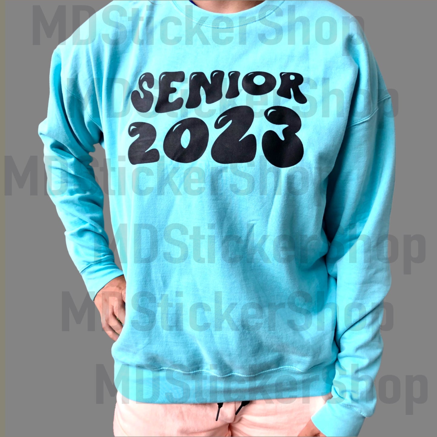 Senior 2023 Blue Crewneck, Sweatshirt