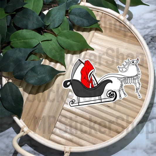 Deathly Santa Vinyl Sticker