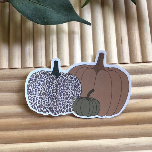 Light Brown Pumpkin Trio Vinyl Sticker