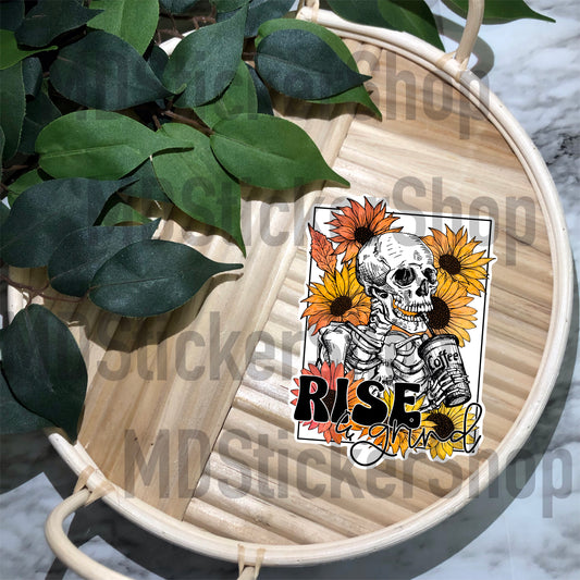 Rise & Grind Skellie Vinyl Sticker