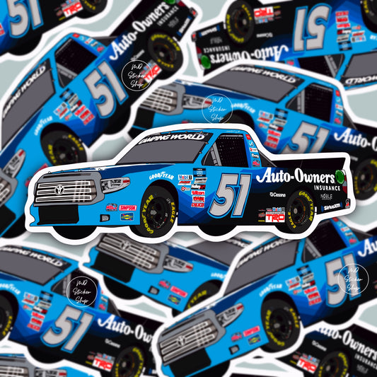 Martin Truex Jr. #51 NASCAR Truck Series Truck Vinyl Sticker