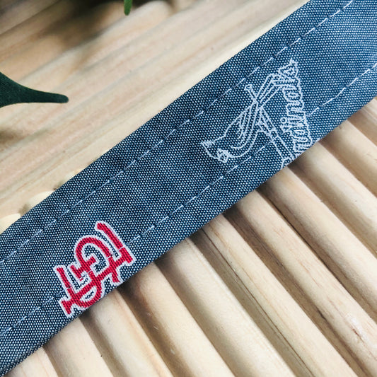 St. Louis Cardinals Small Logo Print Fabric Wristlet Keychain, Key Fob