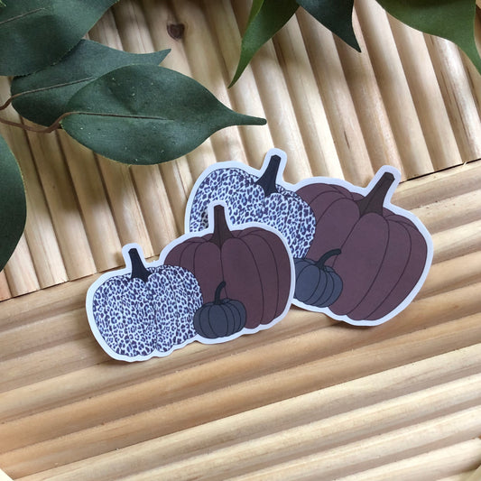 Maroon Pumpkin Trio Vinyl Sticker